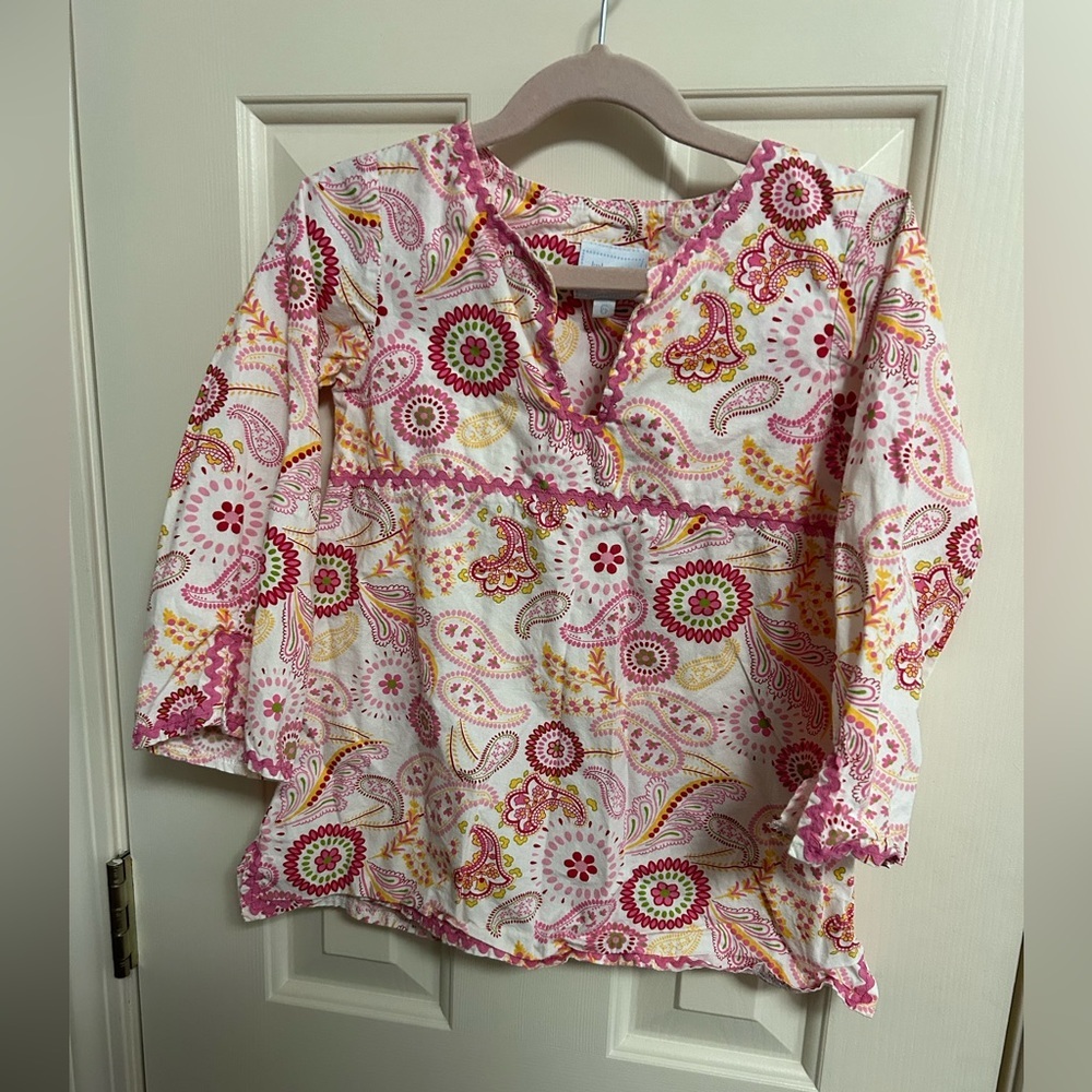 Little‎ English Girl’s Pink Paisley Tunic Size 6